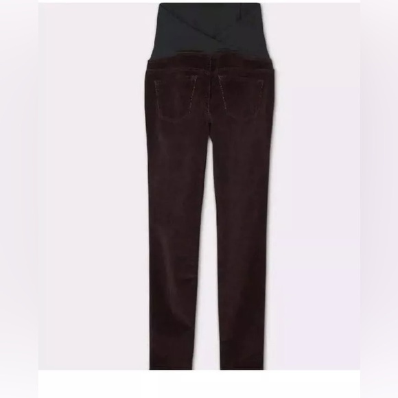 Isabel Maternity Corduroy Pants Burgundy Select Sz 6 - Picture 3 of 9